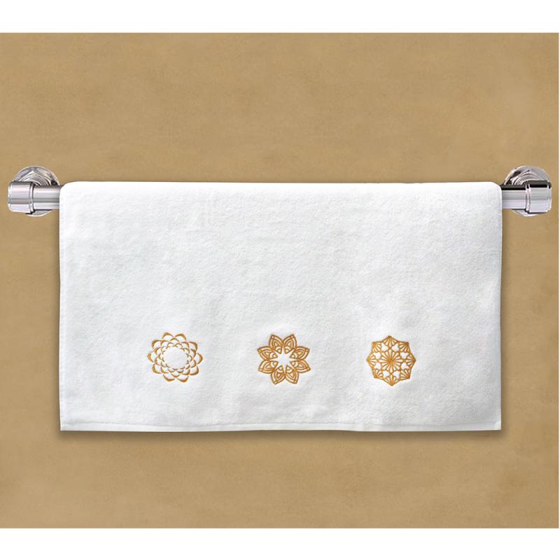 Golden Embroidered  Towel